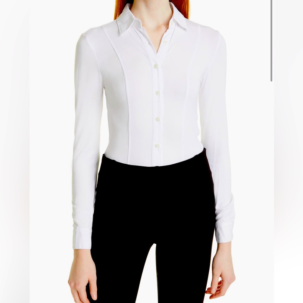Donna Karen bodysuit white.